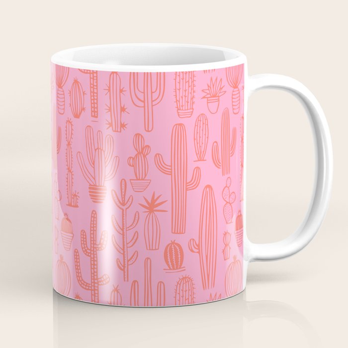 Cactus succulent plant doodle art pattern Coffee Mug Gallery Image 1