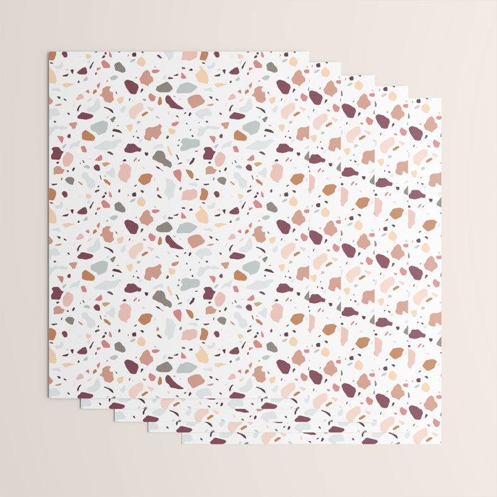 Terrazzo marble pattern Wrapping Paper Gallery Image 3