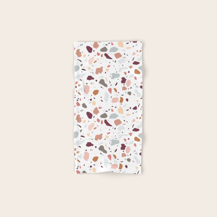 Terrazzo marble pattern Bath Towel Gallery Image 1