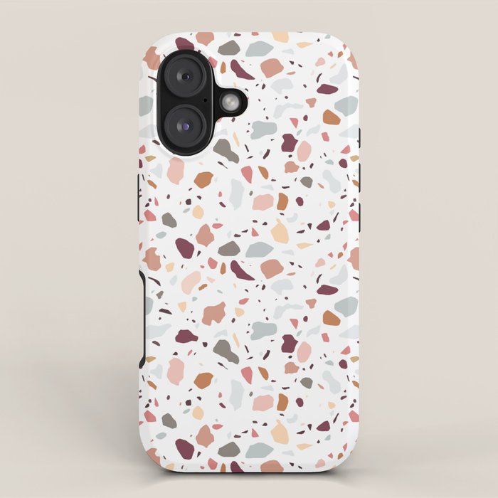Terrazzo marble pattern iPhone Case Gallery Image 1