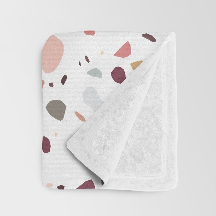 Terrazzo marble pattern Throw Blanket Gallery Image 3