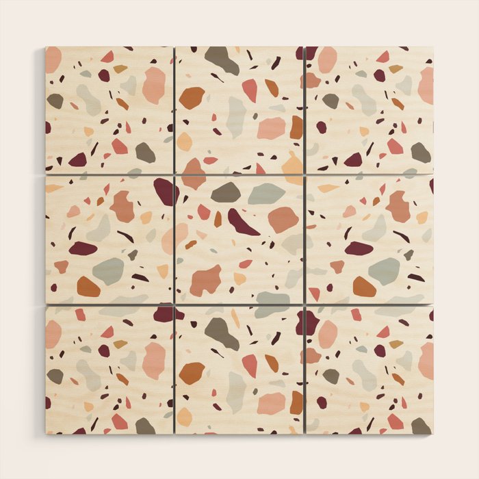 Terrazzo marble pattern Wood Wall Art Gallery Image 1