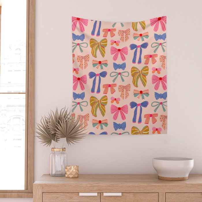 Colorful Bows - Joy of Together  Wall Tapestry Gallery Image 2