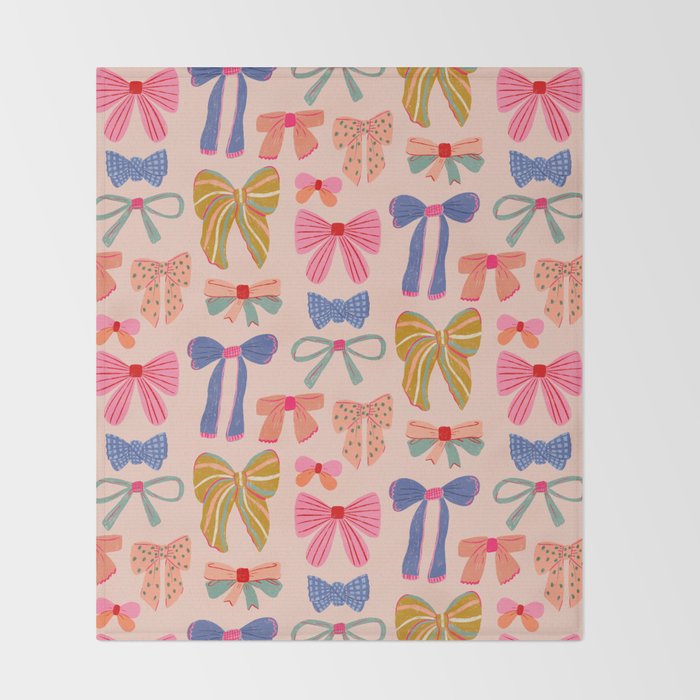 Colorful Bows - Joy of Together  Throw Blanket Gallery Image 2