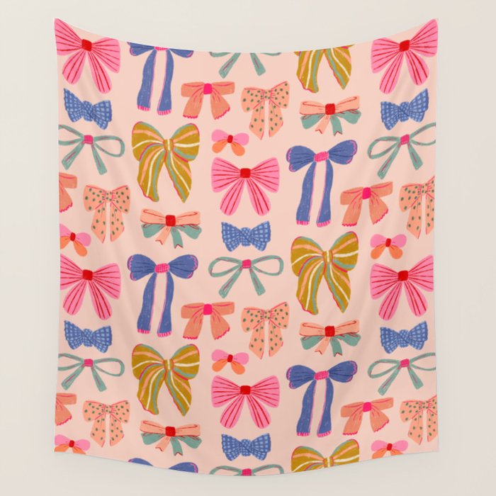 Colorful Bows - Joy of Together  Wall Tapestry Gallery Image 4