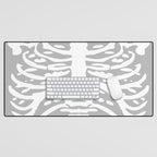 Human Rib Cage Pattern Gray 2 Desk Mat Gallery Image 1
