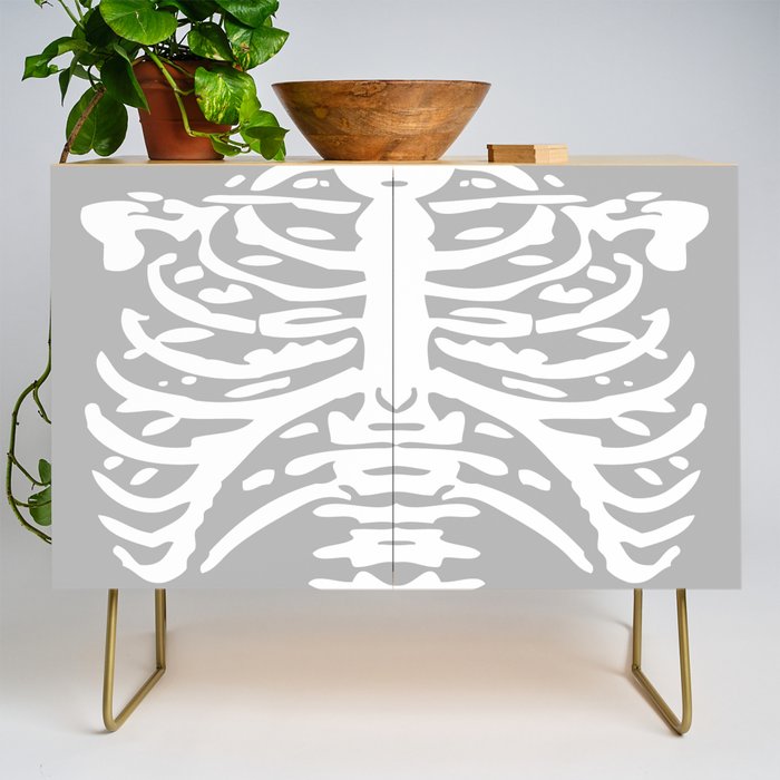 Human Rib Cage Pattern Gray 2 Credenza Gallery Image 1