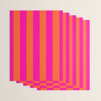 Hot Pink and Burnt Orange Stripes Wrapping Paper Gallery Image 3