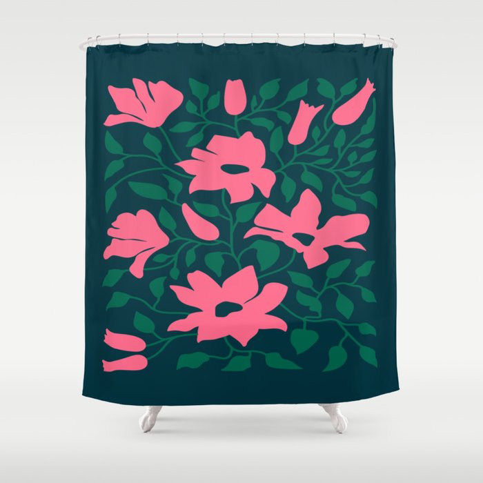 Flowers & Branches: Night Edition Shower Curtain Gallery Image 1