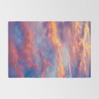 Beautiful Pink Orange Blue Purple Cotton Candy Clouds Fairytale Sky Rug Gallery Image 2