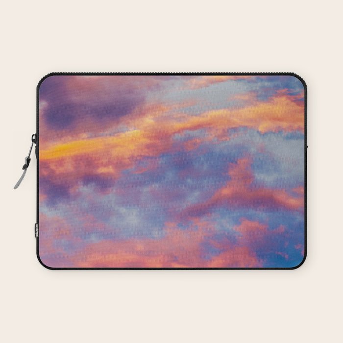 Beautiful Pink Orange Blue Purple Cotton Candy Clouds Fairytale Sky Laptop Sleeve Gallery Image 1