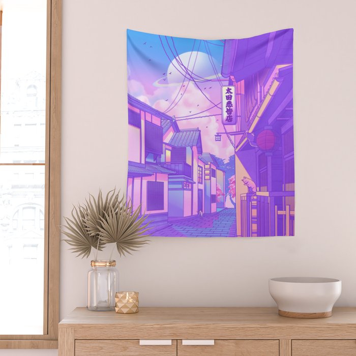City Pop Kyoto Wall Tapestry Gallery Image 2