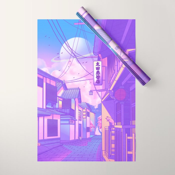 City Pop Kyoto Wrapping Paper Gallery Image 1
