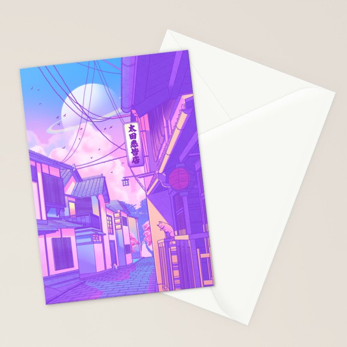 City Pop Kyoto Stationery Card Gallery Image 2