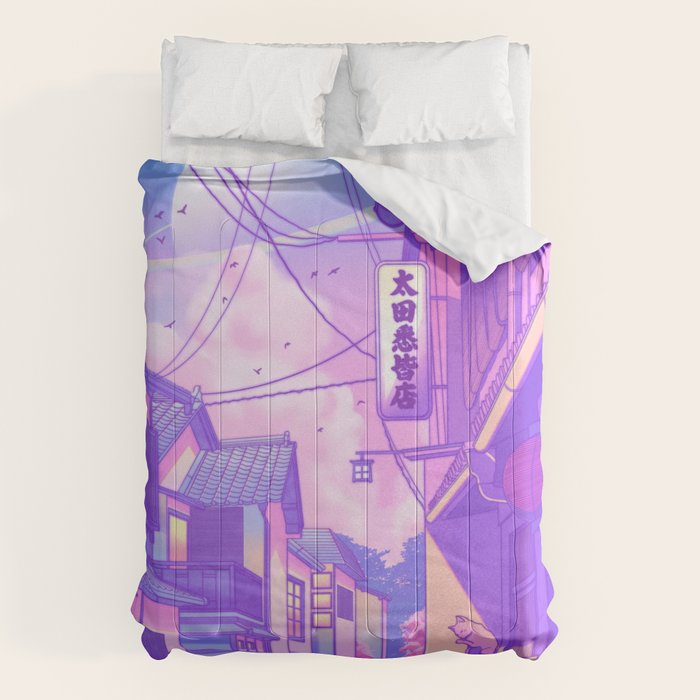 City Pop Kyoto Comforter Gallery Image 6