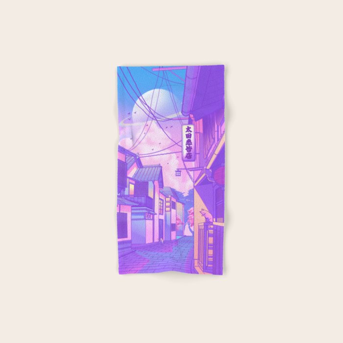 City Pop Kyoto Bath Towel Gallery Image 1