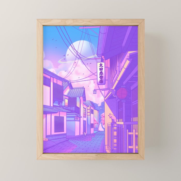 City Pop Kyoto Mini Art Print Gallery Image 1