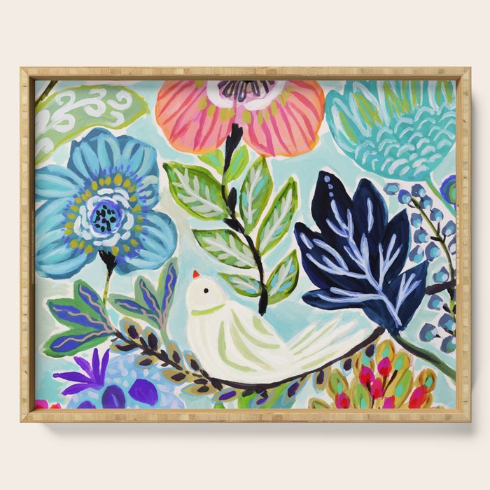 Bird and Blooms Serving Tray Gallery Image 1