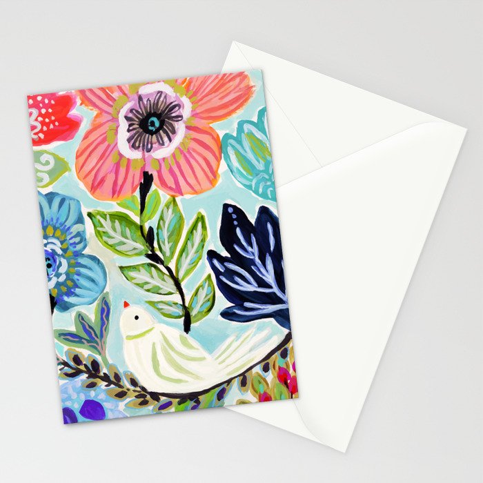 Bird and Blooms Stationery Card Gallery Image 2