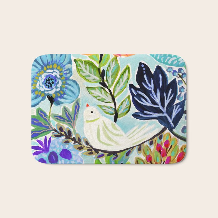 Bird and Blooms Bath Mat Gallery Image 1