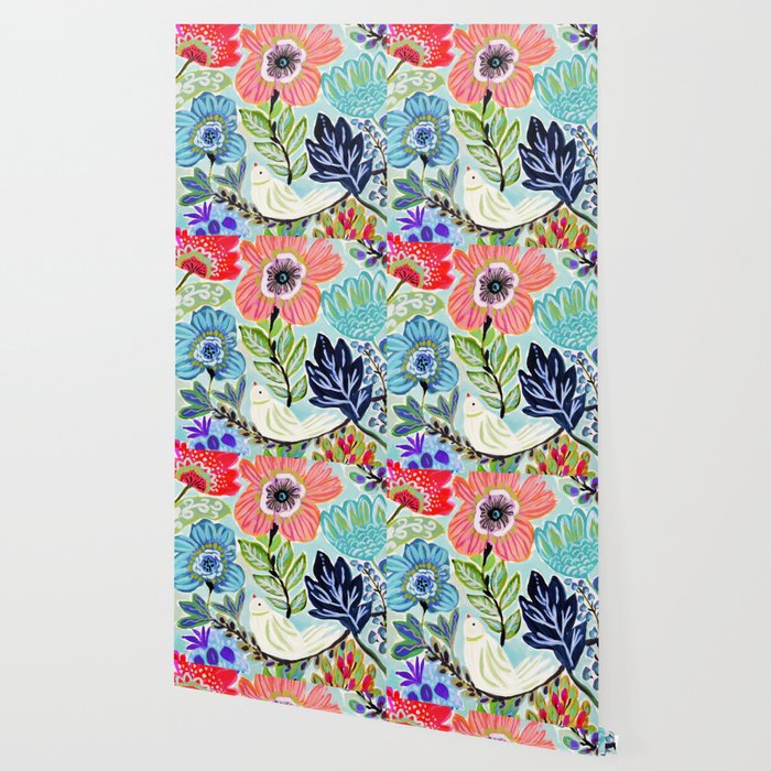 Bird and Blooms Wallpaper Gallery Image 2