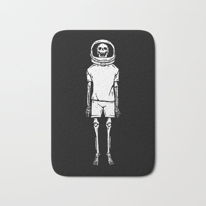 Skeleton want to be Asronaut Bath Mat Gallery Image 1