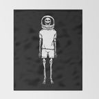 Skeleton want to be Asronaut Throw Blanket Gallery Image 2