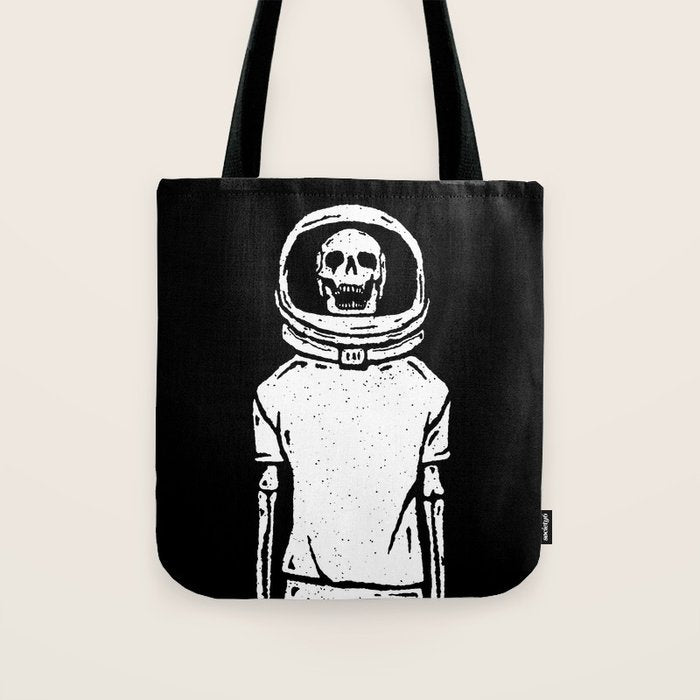 Skeleton want to be Asronaut Tote Bag Gallery Image 1