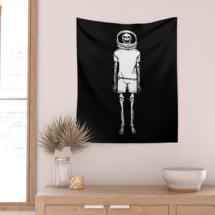 Skeleton want to be Asronaut Wall Tapestry Gallery Image 2
