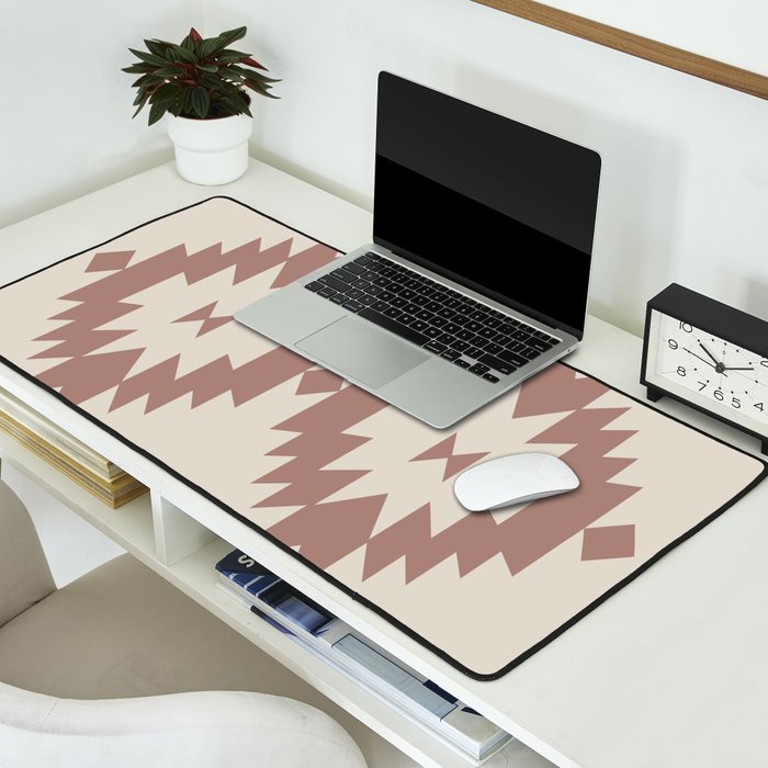Southwestern Minimalism - Neutral Rose Beige Desk Mat Gallery Image 2