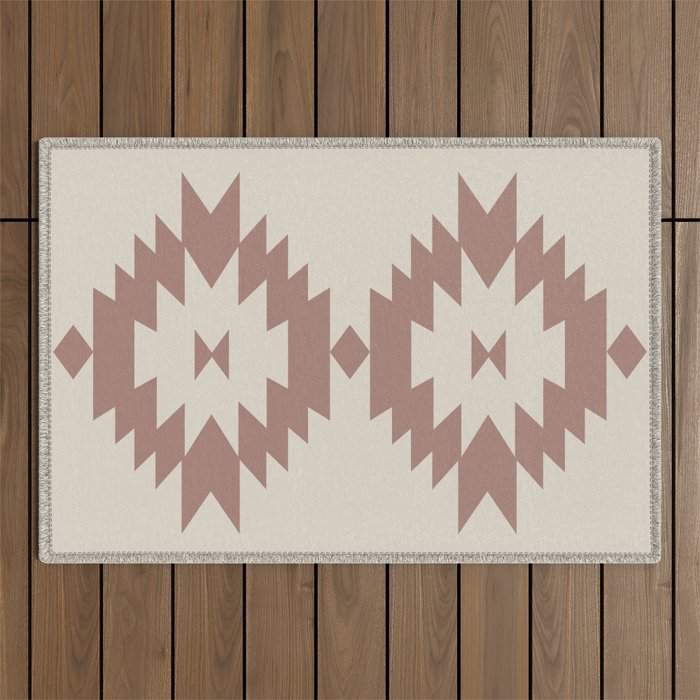 Southwestern Minimalism - Neutral Rose Beige Outdoor Rug Gallery Image 1