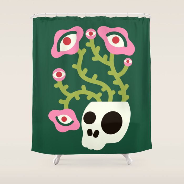 Spooky Flower Ideas Shower Curtain Gallery Image 1