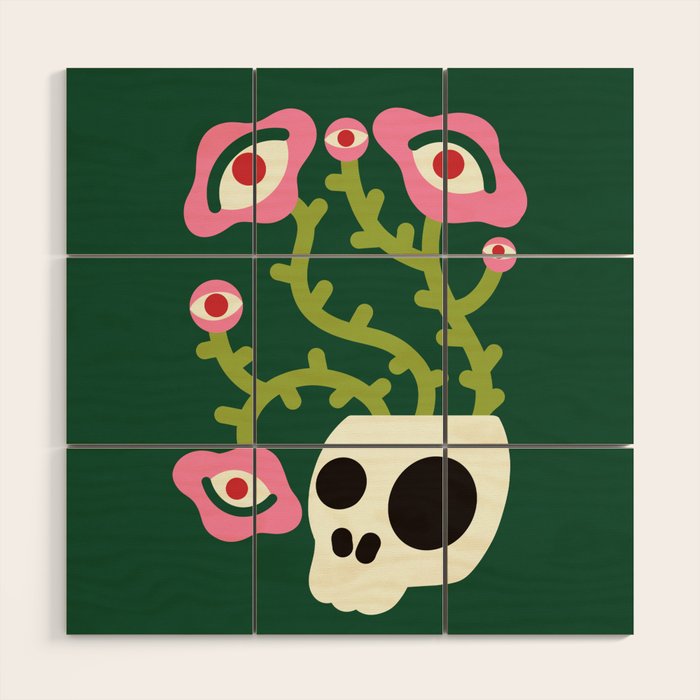 Spooky Flower Ideas Wood Wall Art Gallery Image 1