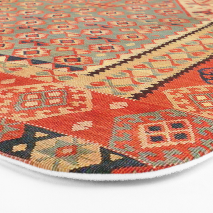 Antique Erzurum Turkish Kilim Rug Print Bath Mat Gallery Image 3