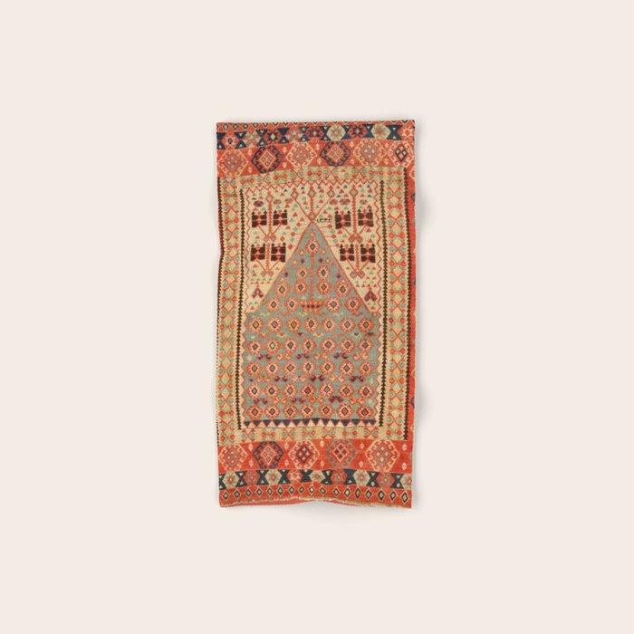 Antique Erzurum Turkish Kilim Rug Print Bath Towel Gallery Image 1