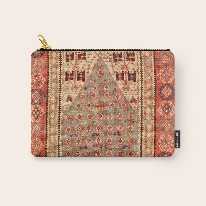 Antique Erzurum Turkish Kilim Rug Print Carry All Pouch Gallery Image 1