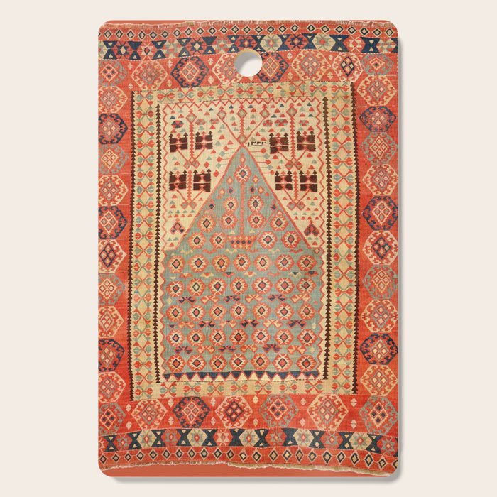 Antique Erzurum Turkish Kilim Rug Print Cutting Board Gallery Image 1