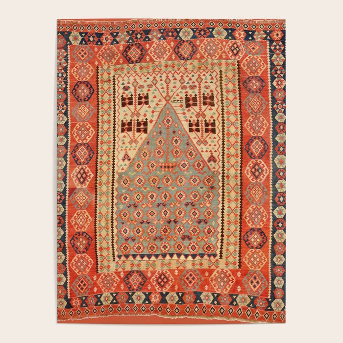 Antique Erzurum Turkish Kilim Rug Print Poster Gallery Image 1
