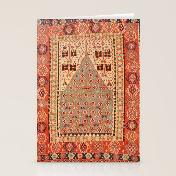 Antique Erzurum Turkish Kilim Rug Print Stationery Card Gallery Image 2