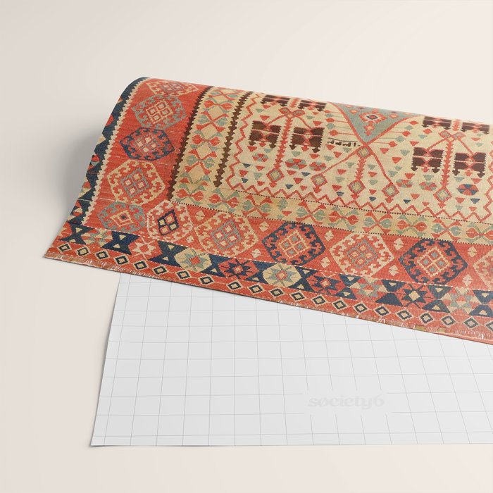 Antique Erzurum Turkish Kilim Rug Print Wrapping Paper Gallery Image 2
