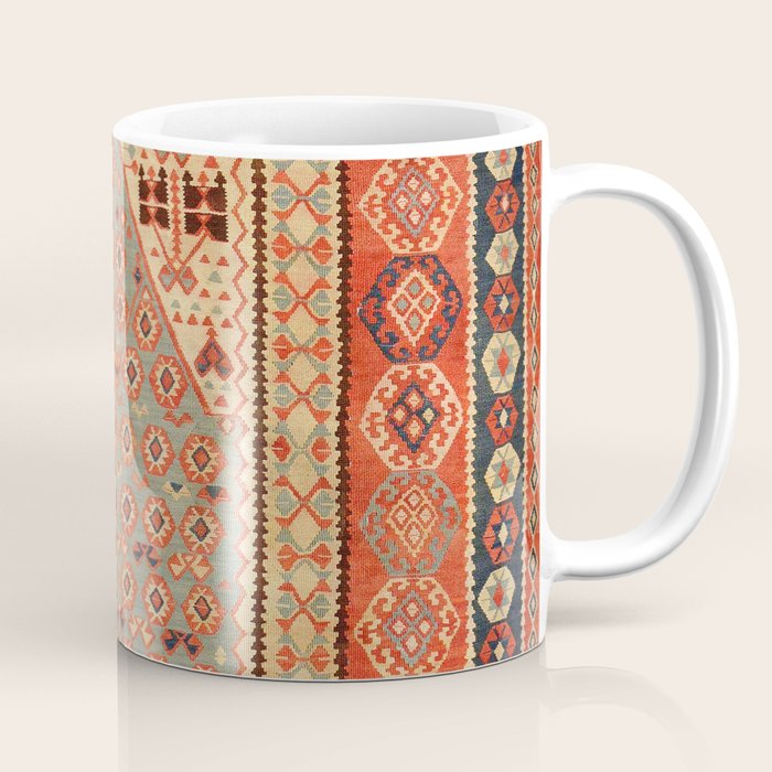 Antique Erzurum Turkish Kilim Rug Print Coffee Mug Gallery Image 1