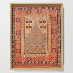 Antique Erzurum Turkish Kilim Rug Print Serving Tray Gallery Image 1