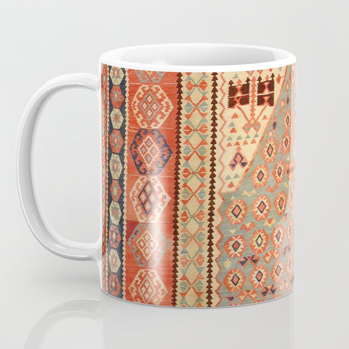 Antique Erzurum Turkish Kilim Rug Print Coffee Mug Gallery Image 3