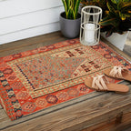 Antique Erzurum Turkish Kilim Rug Print Outdoor Rug Gallery Image 2