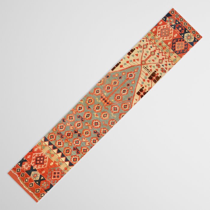 Antique Erzurum Turkish Kilim Rug Print Table Runner Gallery Image 3