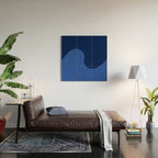 Wave Swirl Deep Sea Wood Wall Art Gallery Image 2