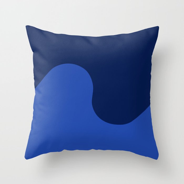 Wave Swirl Deep Sea Throw Pillow Gallery Image 1