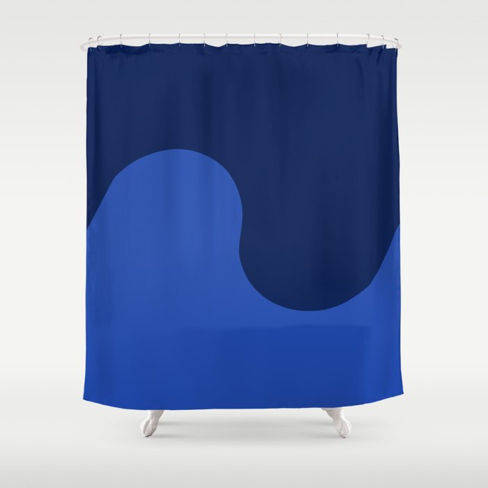 Wave Swirl Deep Sea Shower Curtain Gallery Image 1