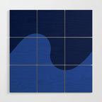 Wave Swirl Deep Sea Wood Wall Art Gallery Image 1