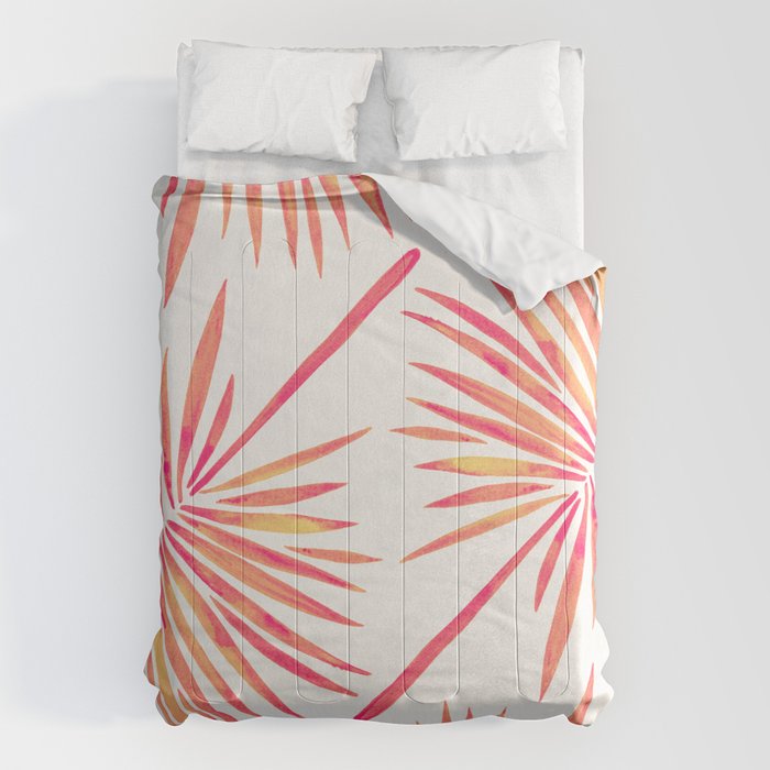 Tropical Fan Palm - Pink Palette Comforter Gallery Image 1